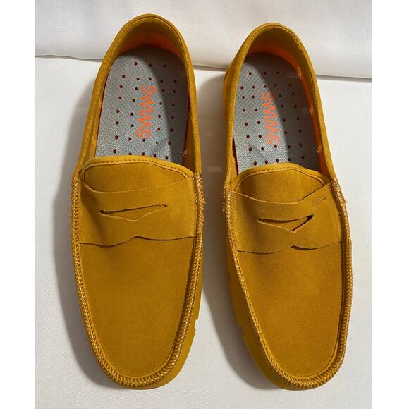 SWIMS Yellow Loafers Men’s Size 9 Lightweight Water-Resistant Slip-On Shoe - Picture 1 of 6